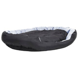 Reversible & Washable Dog Cushion Grey and Black 150x120x25 cm 171210