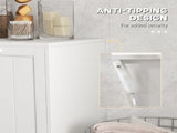 Double Hamper Laundry Storage Cabinet - White T3398P343159