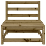 Garden Sofa Natural wood Treated pine wood 70x70x67 cm Modular 837927