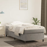 ZNTS Bed Frame without Mattress Light Grey Single Velvet 3121220