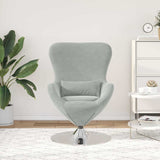 Egg Chair Light Grey 63 x 73 x 90 cm Velvet 42002724
