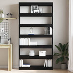 Book Cabinet Black Engineered Wood 3333932