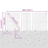 Welded Wire Fence with Spikes 10 x 1.6 m 3351209
