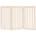 Dog Gate Foldable 3 Panels 150 cm Poplar Wood 352238