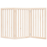Dog Gate Foldable 3 Panels 150 cm Poplar Wood 352238