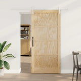 Sliding Door ORKDAL Brown 93 x 202 cm Solid Pine Wood 3333710