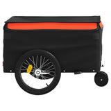 Bike Trailer Black and Orange 30 kg Iron 94096