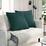 Sofa Pillows 2 pcs Dark Green 80 x 80 cm Fabric 42014045