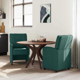 Dining Chairs with Wheels 2 pcs Dark green 57 x 67 x 95 cm 42017852