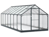 Garden Greenhouse with Door Anthracite 183.5 x 423.5 x 207 cm 3433045