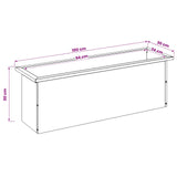 Garden Planter with LED 2 pcs Antracite 30 x 100 x 30 cm Steel 8008117
