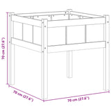 Garden Planter Nature 70 x 70 x 70 cm Solid Pine Wood 8000848