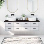 Bathroom Countertop Dark Brown 180x50x cm Treated Solid Wood 3156261