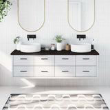 Bathroom Countertop Dark Brown 180x50x cm Treated Solid Wood 3156261