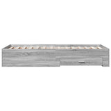 Bed Frame with Storage Grey Sonoma 80 x 200 cm Engineered Wood 3429529