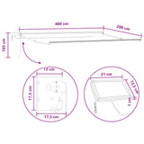 Manual Retractable Awning with LEDs Light Grey and White 3425772
