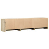TV Cabinet with LED Sonoma 165 x 34 x 40 cm Engineered Wood 8006548