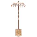 Balinese Parasol Cream 95 x 95 x 260 cm Cotton and solid wood 3356908