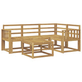 Outdoor Sofa Set 5 pcs White 59 x 59 x 37 cm Solid Acacia Wood 3387588