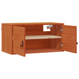 Wall Cabinet 2 pcs Wax Brown 80 x 30 x 30 cm Solid Pine Wood 869949
