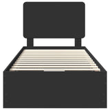 Bed Frame with Drawer Black 90 x 200 cm Engineer Wood 3412631