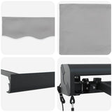 Retractable Awning Manual Light grey 400 x 300 cm Fabric, Metal 3330652