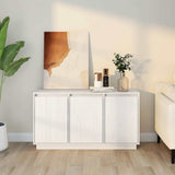 Sideboard White 111x34x60 cm Solid Wood Pine 813810