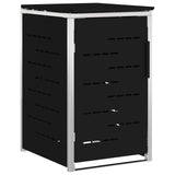 Wheelie Bin Storage Black 77.5 x 69 x 112.5 cm Stainless Steel 42028994