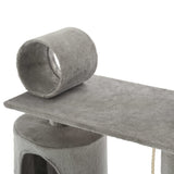 Cat Tree with Sisal Scratching Posts 140 cm Grey 170583