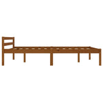 ZNTS Bed Frame without Mattress Honey Brown Solid Pine Wood 140x200cm 283211
