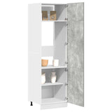 Refrigerator Cabinet Lyon Concrete Grey 60x57x207 cm Engineered Wood 856124