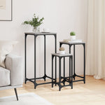 ZNTS Nesting Side Tables 3 pcs Grey Sonoma Engineered Wood 838941