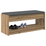 Hall Bench with Cushion with Shelf Artisan Oak 103 x 38 x 45 cm 891591