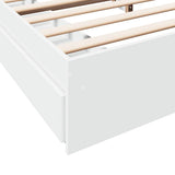 Bed Frame with Drawers without Mattress White 180x200 cm Super King 3280636
