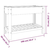 Garden Raised Bed with Shelf Grey 100x50x75 cm WPC 362569