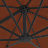 Cantilever Garden Parasol Terracotta Polyester, Aluminium 312317
