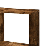 Corner Bookcase 3-Tier Smoked Oak 50x50x102 cm Engineered Wood 852595