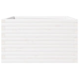 Garden Planter White 80x80x46 cm Solid Wood Pine 3282420