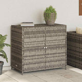 Garden Storage Cabinet Grey 83x45x76 cm Poly Rattan 365545