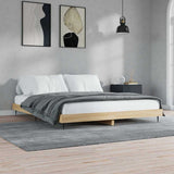 Bed Frame without Mattress Sonoma Oak 200x200 cm Engineered Wood 832216