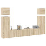 8 Piece TV Cabinet Set Sonoma Oak Engineered Wood 3079020