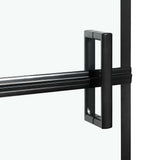 Bath Shower Screen Black and Transparent 80 x 68 x 128 cm 42018553