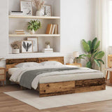 Bed Frame Old Wood 203 x 185 x 70 cm Engineered Wood 3378499