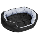 Reversible & Washable Dog Cushion Grey and Black 85x70x20 cm 171208