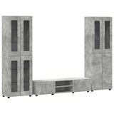 TV Cabinet Set FLORIN 3 pcs Concrete Grey Engineered Wood 3398007