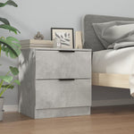 Bedside Cabinets 2 pcs Concrete Grey Engineered Wood 811223