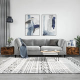 Coffee Tables 2 pcs Smoked Oak 50x50x40 cm Engineered Wood 829391