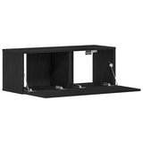 TV Cabinet 2 pcs Black Oak 80 x 30 x 30 cm Engineered Wood 862784