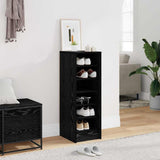 Shoe Cabinet Black Oak 32 x 35 x 90 cm Engineered Wood 862688