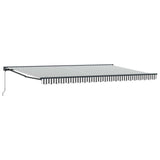 Awning Frame Anthracite and White 500 x 300 cm 3331241